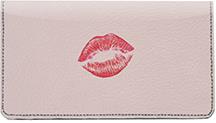 Pucker Up Leather Checkbook Cover