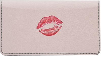Pucker Up Leather Checkbook Cover