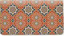 Arabesque Mosaic Leather Checkbook Cover