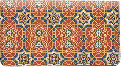 Arabesque Mosaic Leather Checkbook Cover