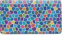 Abstract Mosaic Leather Checkbook Cover