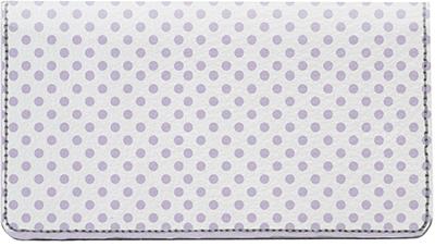 Pastel Polka Dots Leather Checkbook Cover