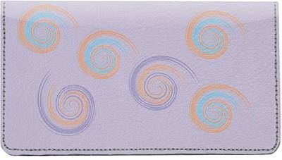 Swirlies Leather Checkbook Cover