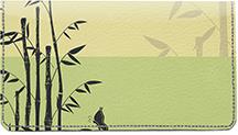 Bamboo Zen Leather Checkbook Cover