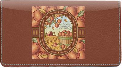 Harvest Still Life Leather Checkbook Cover