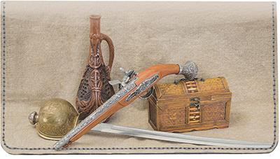 Pirate Goods Leather Checkbook Cover