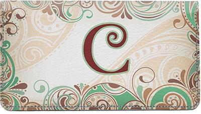 Funky Monogram C Leather Checkbook Cover