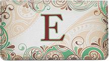 Funky Monogram E Leather Checkbook Cover