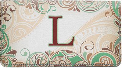 Funky Monogram L Leather Checkbook Cover