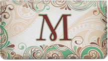 Funky Monogram M Leather Checkbook Cover