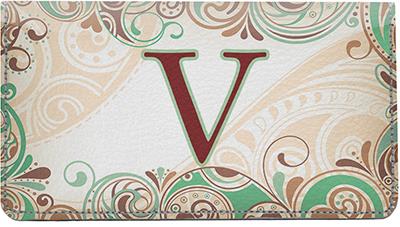 Funky Monogram V Leather Checkbook Cover