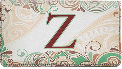 Funky Monogram Z Leather Checkbook Cover