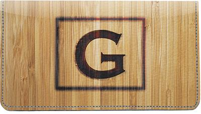 Branded Monogram G Leather Checkbook Cover