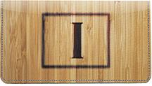 Branded Monogram I Leather Checkbook Cover