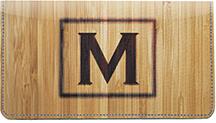 Branded Monogram M Leather Checkbook Cover
