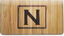 Branded Monogram N Leather Checkbook Cover
