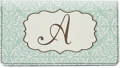 Vintage Monogram A Leather Checkbook Cover