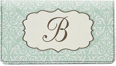 Vintage Monogram B Leather Checkbook Cover