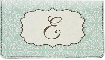 Vintage Monogram E Leather Checkbook Cover