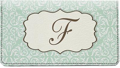 Vintage Monogram F Leather Checkbook Cover