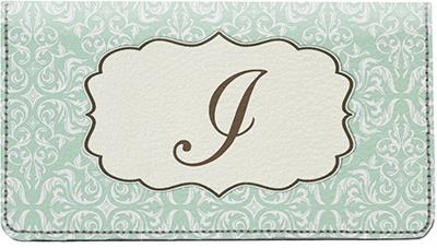 Vintage Monogram I Leather Checkbook Cover