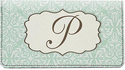 Vintage Monogram P Leather Checkbook Cover