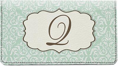 Vintage Monogram Q Leather Checkbook Cover