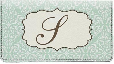 Vintage Monogram S Leather Checkbook Cover