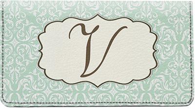 Vintage Monogram V Leather Checkbook Cover