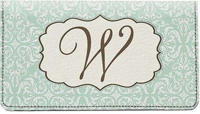 Vintage Monogram W Leather Checkbook Cover