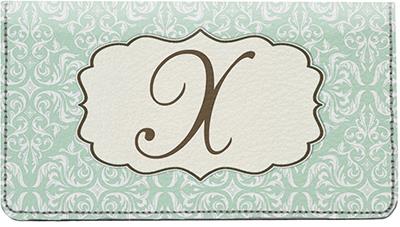 Vintage Monogram X Leather Checkbook Cover