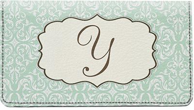 Vintage Monogram Y Leather Checkbook Cover