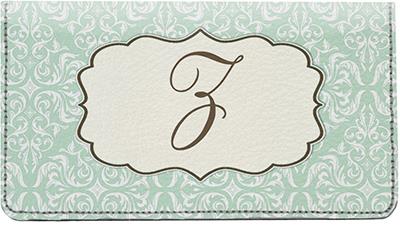 Vintage Monogram Z Leather Checkbook Cover