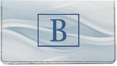 Simple Monogram B Leather Checkbook Cover