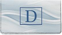 Simple Monogram D Leather Checkbook Cover