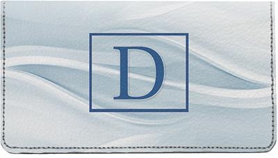 Simple Monogram D Leather Checkbook Cover