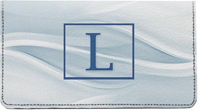 Simple Monogram L Leather Checkbook Cover