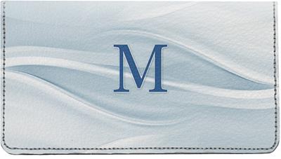 Simple Monogram M Leather Checkbook Cover