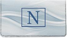 Simple Monogram N Leather Checkbook Cover