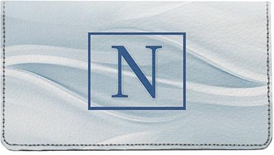 Simple Monogram N Leather Checkbook Cover