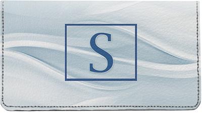 Simple Monogram S Leather Checkbook Cover