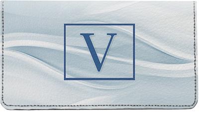 Simple Monogram V Leather Checkbook Cover