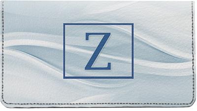 Simple Monogram Z Leather Checkbook Cover