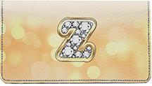 Bling Monogram Z Leather Checkbook Cover