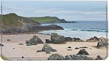 Scottish Coast Leather Checkbook Cover