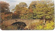Autumn In Scotland Leather Checkbook Cover