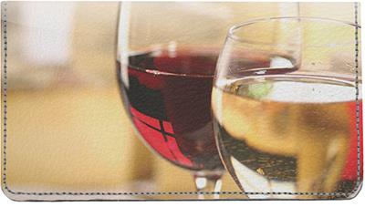 Wine Leather Checkbook Cover