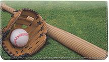 Baseball Leather Checkbook Cover