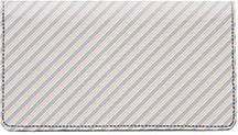 Diagonal Stripes Leather Checkbook Cover
