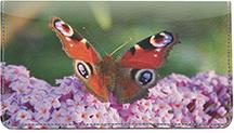 Beautiful Butterflies Leather Checkbook Cover